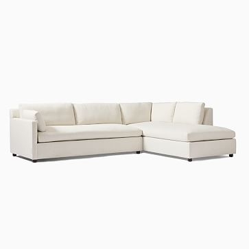 Marin Bumper Chaise Sectional (114") - Alabaster - Right - Image 1