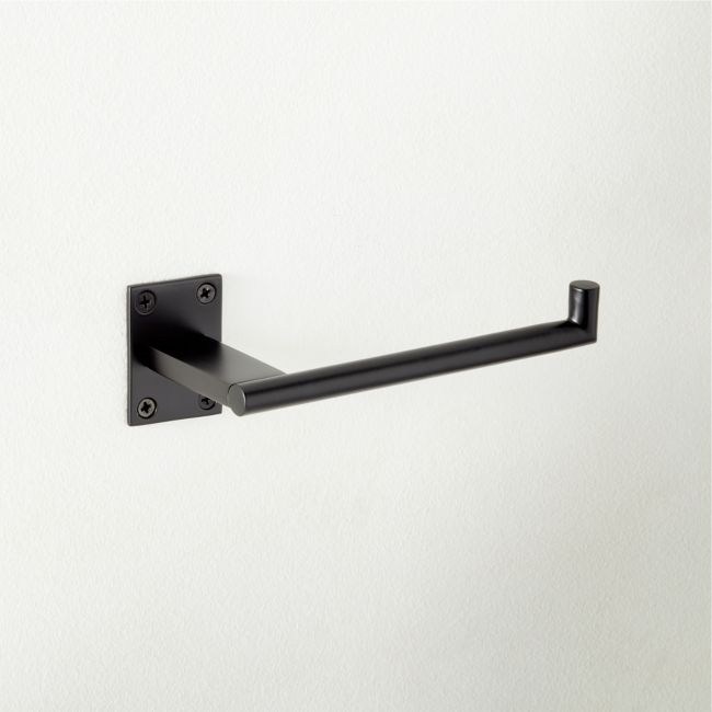Kela Black Wall-Mounted Toilet Paper Holder - Image 0