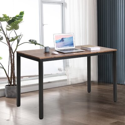 47 Inch Industrial Computer Desk, Writing Desk, Home Office Desk, PC Laptop Table, Simple Study Table, Table For Living Or Dining Room, Thickened Desktop & Sturdy Metal Frame - Image 0