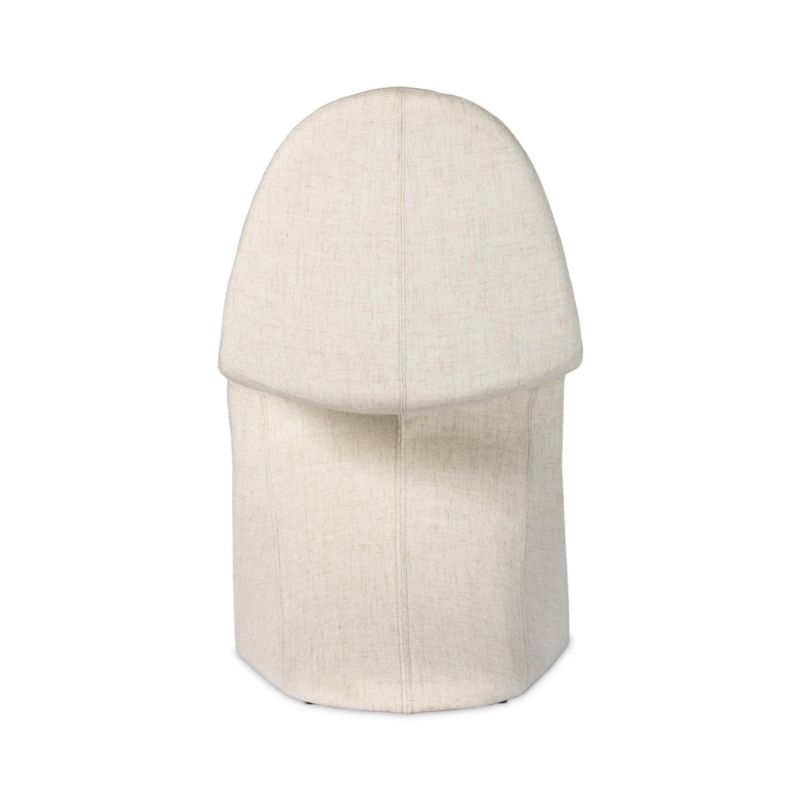 Curva Cream Upholstered Dining Chair - Image 4