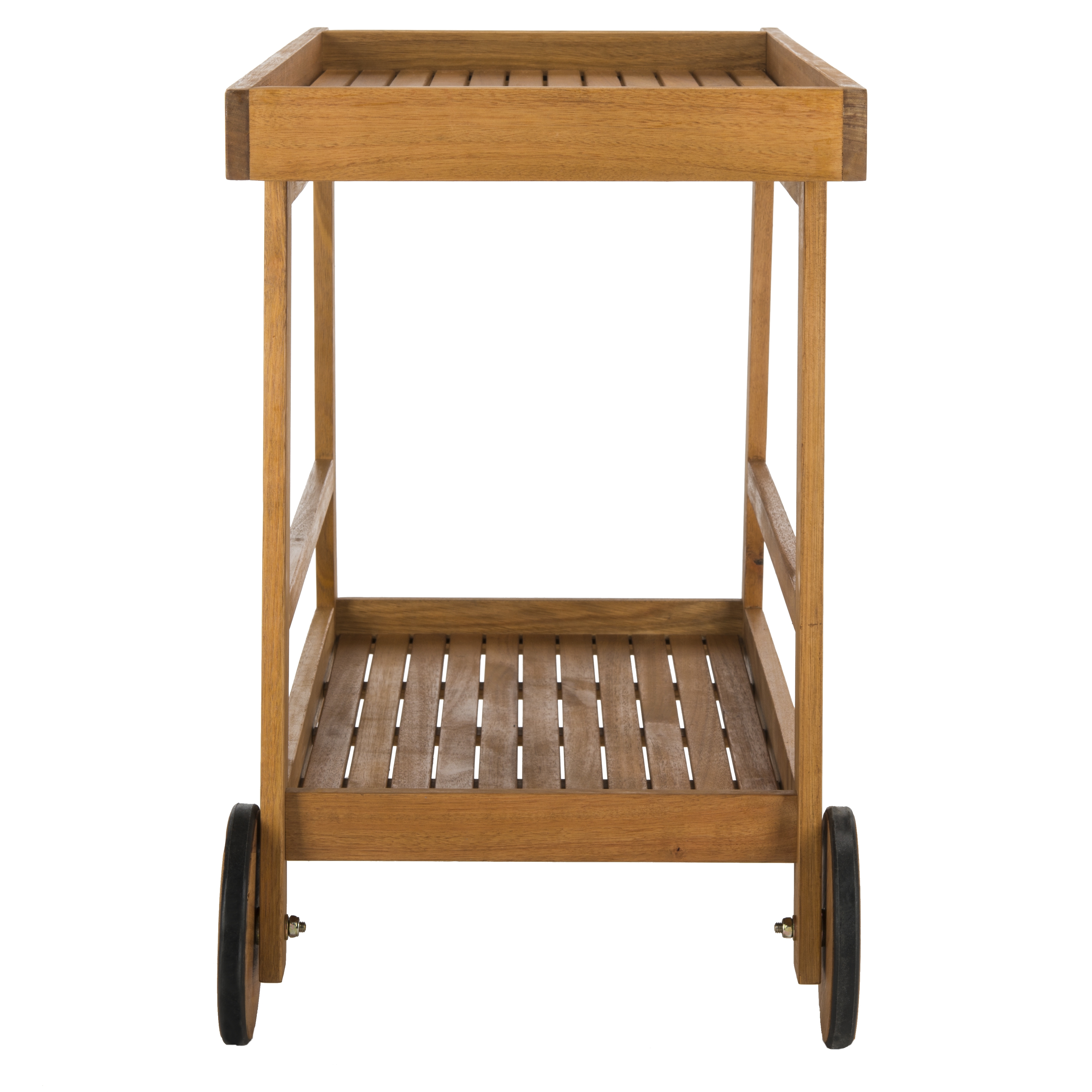 Renzo Indoor/Outdoor Bar Cart - Natural - Safavieh - Image 2