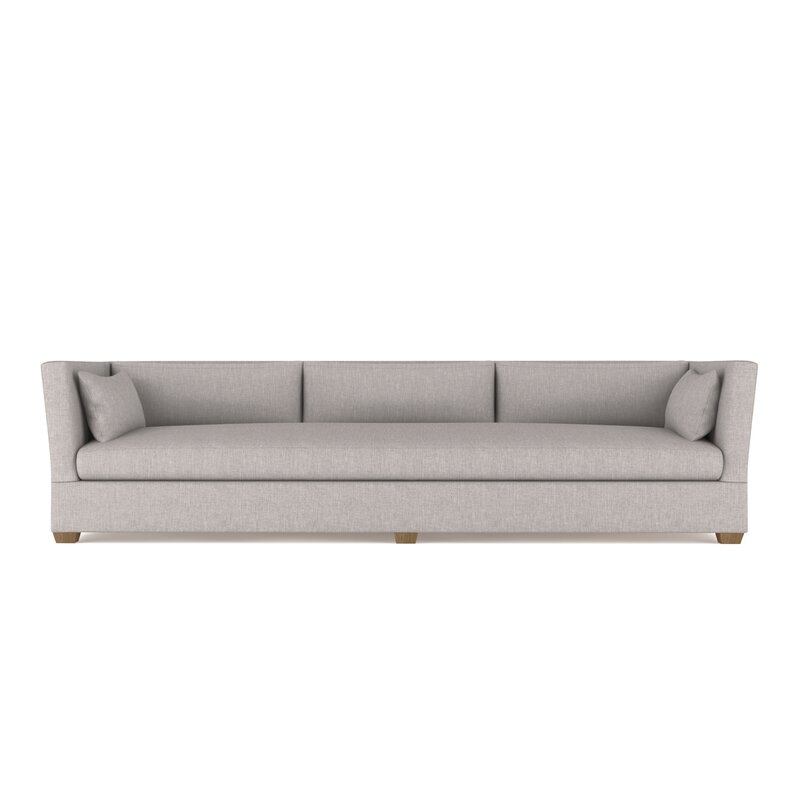 Tandem Arbor Cotona Sofa Upholstery: Linen Silver Streak, Size: 31" H x 120" W x 37" D - Image 0