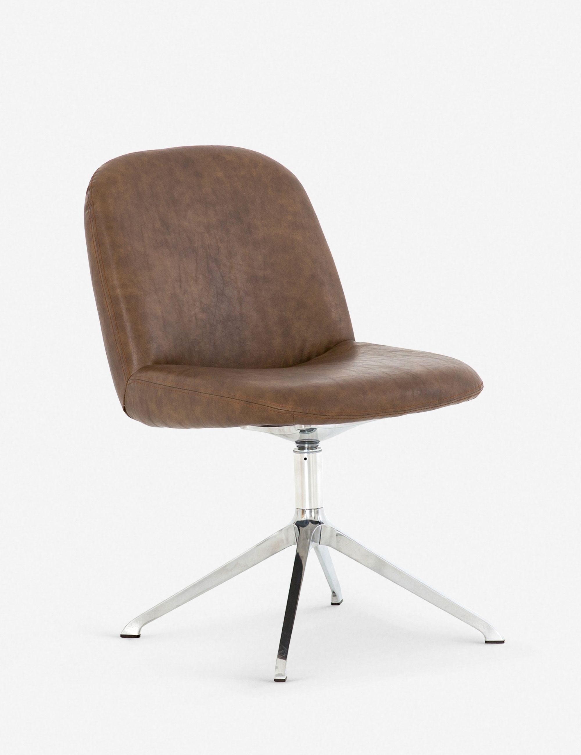 Aysel Desk Chair, Distressed Brown - Image 1