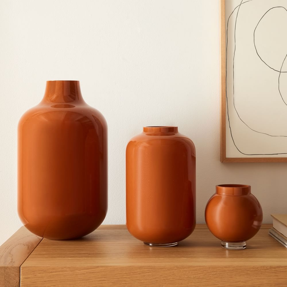 Mari Vase, Rust, Mixed Sizes, Set of 3 - Image 0