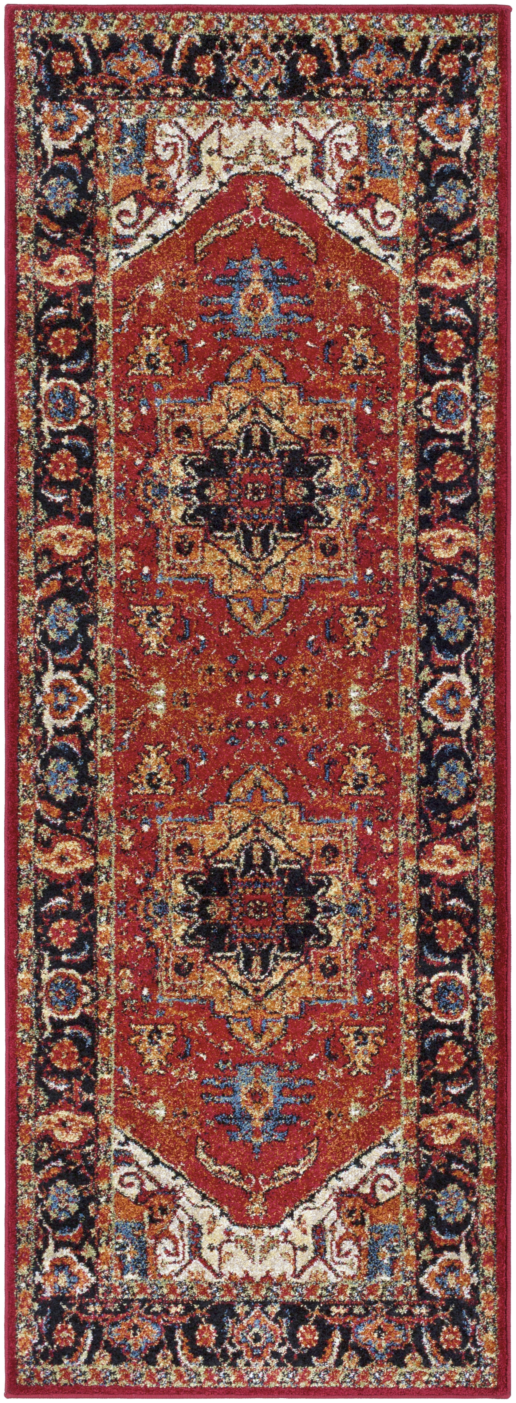 Serapi Red Indoor 2'7" x 7'3" Machine Woven Rug - Image 0