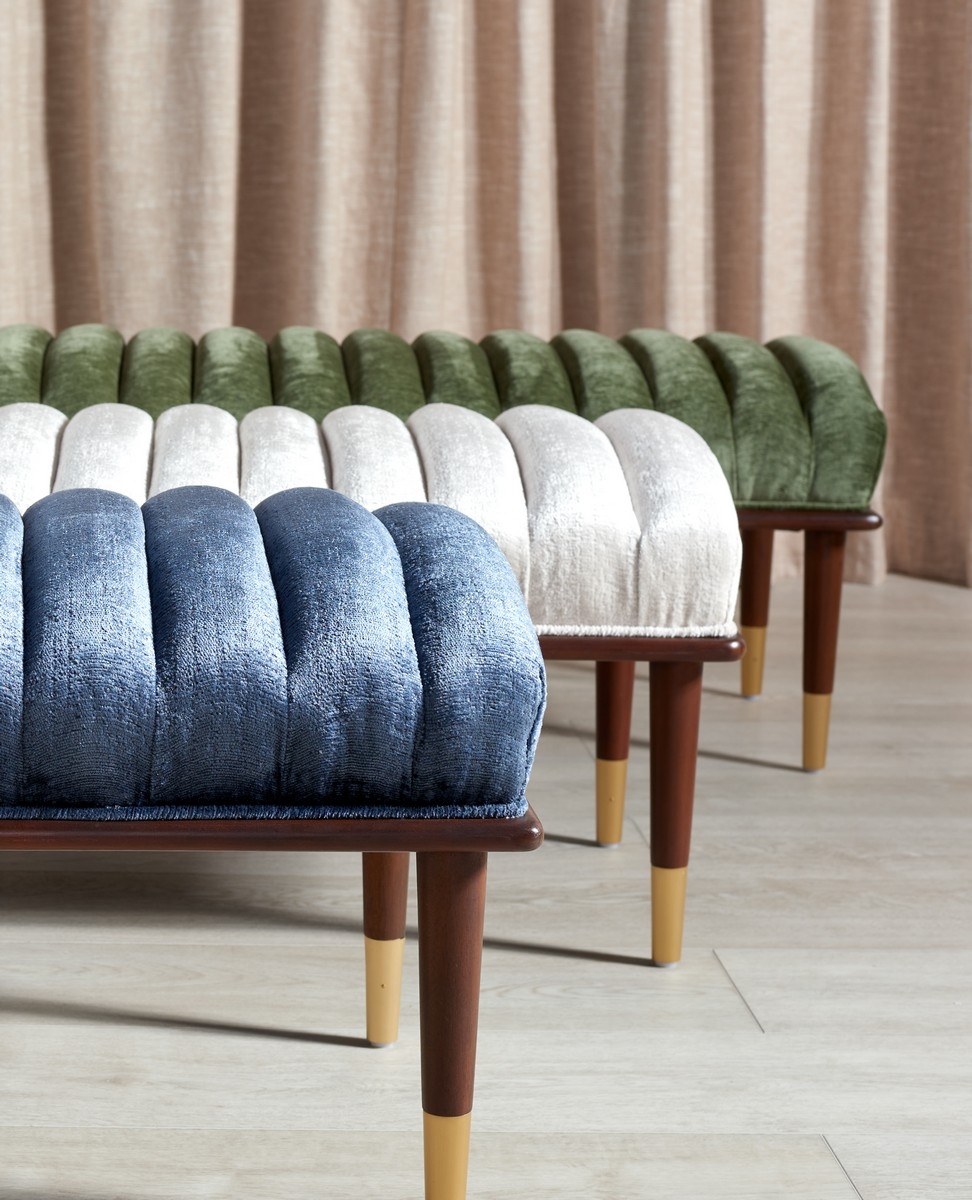 Flannery MIndonesia-Century Bench - Ivory/Dark Mahogany - Image 9