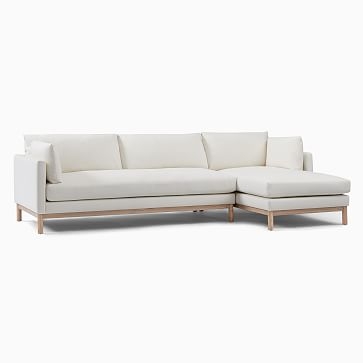 Hargrove 111" Left 2-Piece Chaise Sectional, Performance Coastal Linen, Alabaster, Dune - Image 0