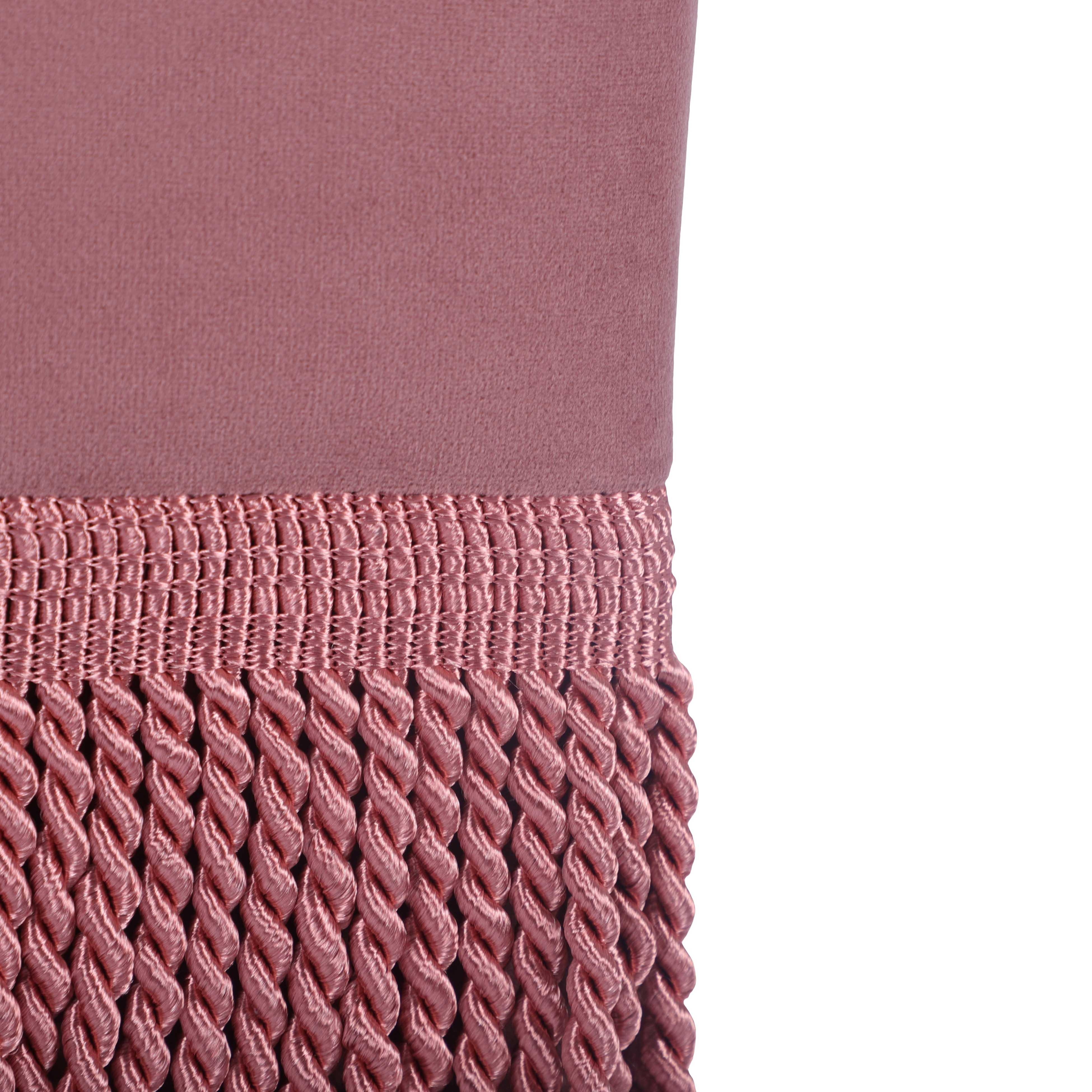 Fenn Mauve Velvet Ottoman - Image 5