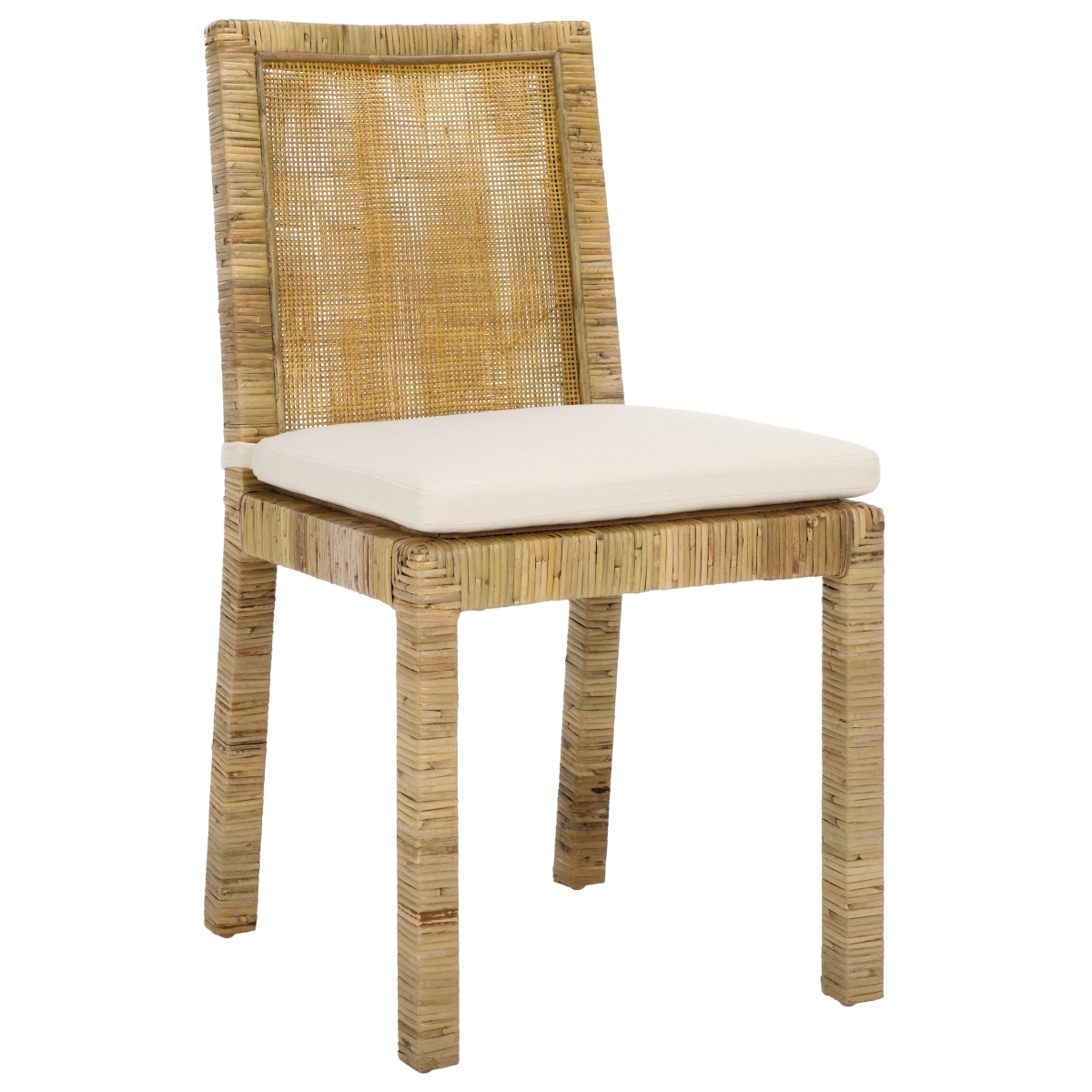 Tojo Cane Dining Chair W/ Cushion - White / Grey - Safavieh - Image 5