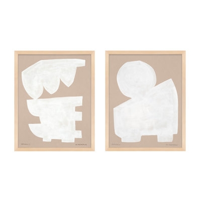 Gallman in White by Michael Kempen - 2 Piece Picture Frame Print Set - Image 0