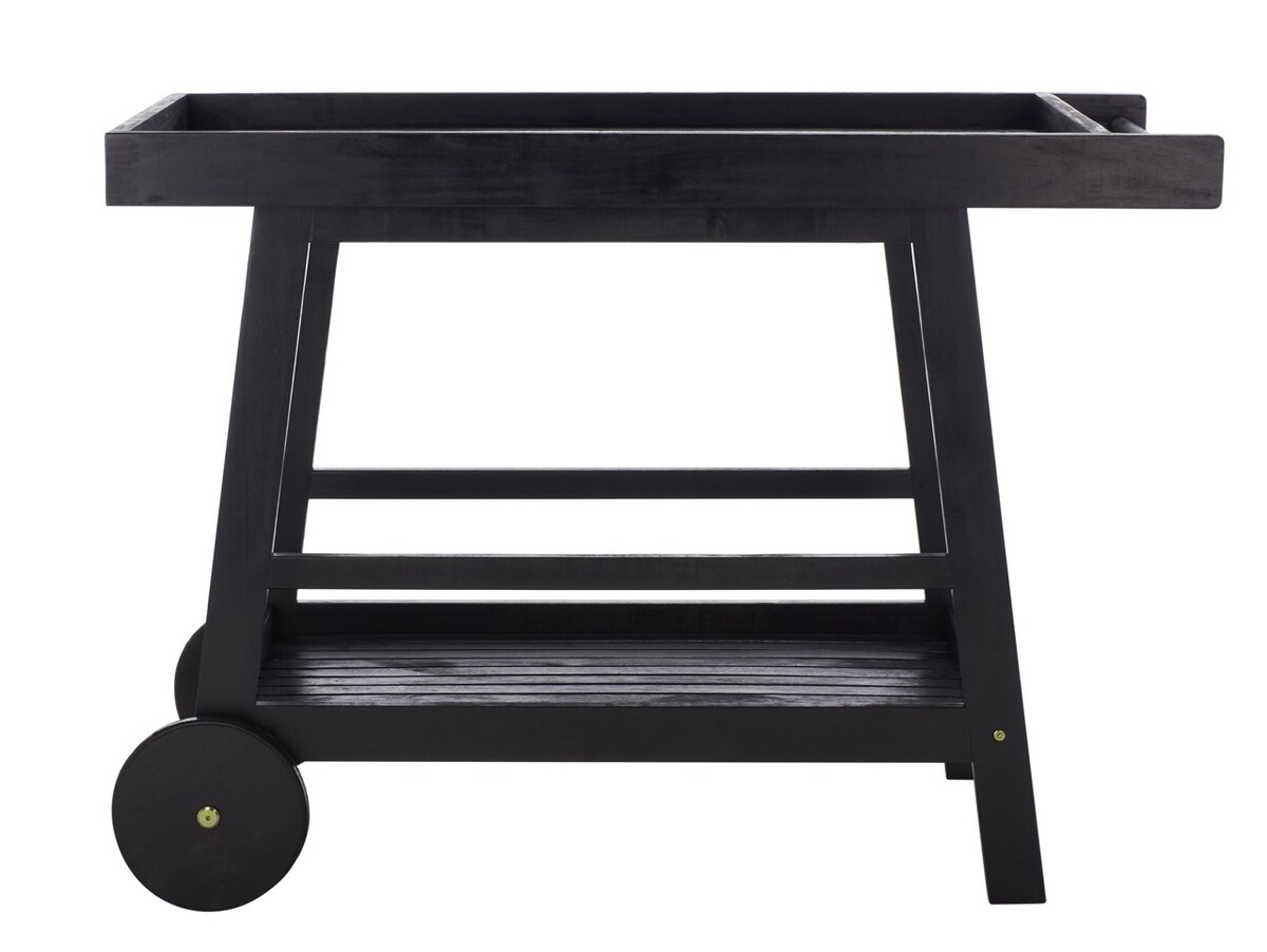 Renzo Bar Cart - Black - Safavieh - Image 0
