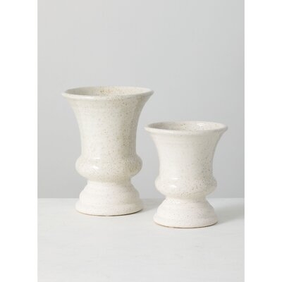 2 Piece Caban White Ceramic Table Vase Set - Image 0