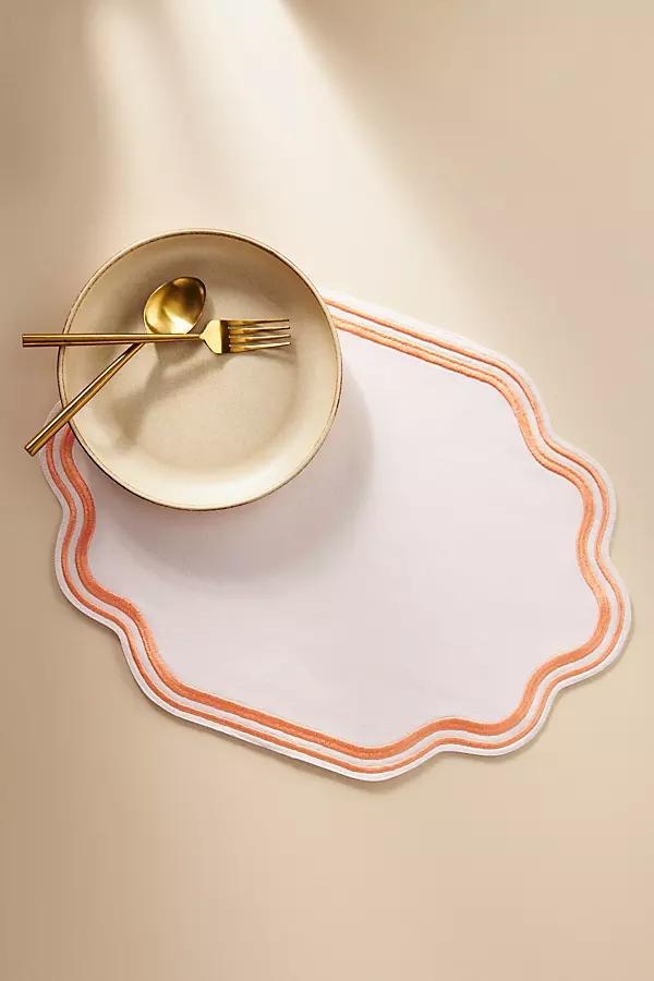 Madeline Embroidered Cotton Placemat - Image 0