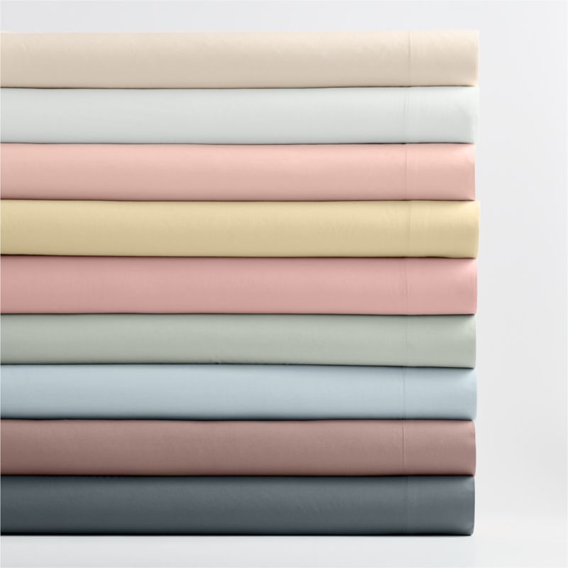 Cozy Cloud Sky Blue Organic Cotton Kids Twin Sheet Set - Image 1
