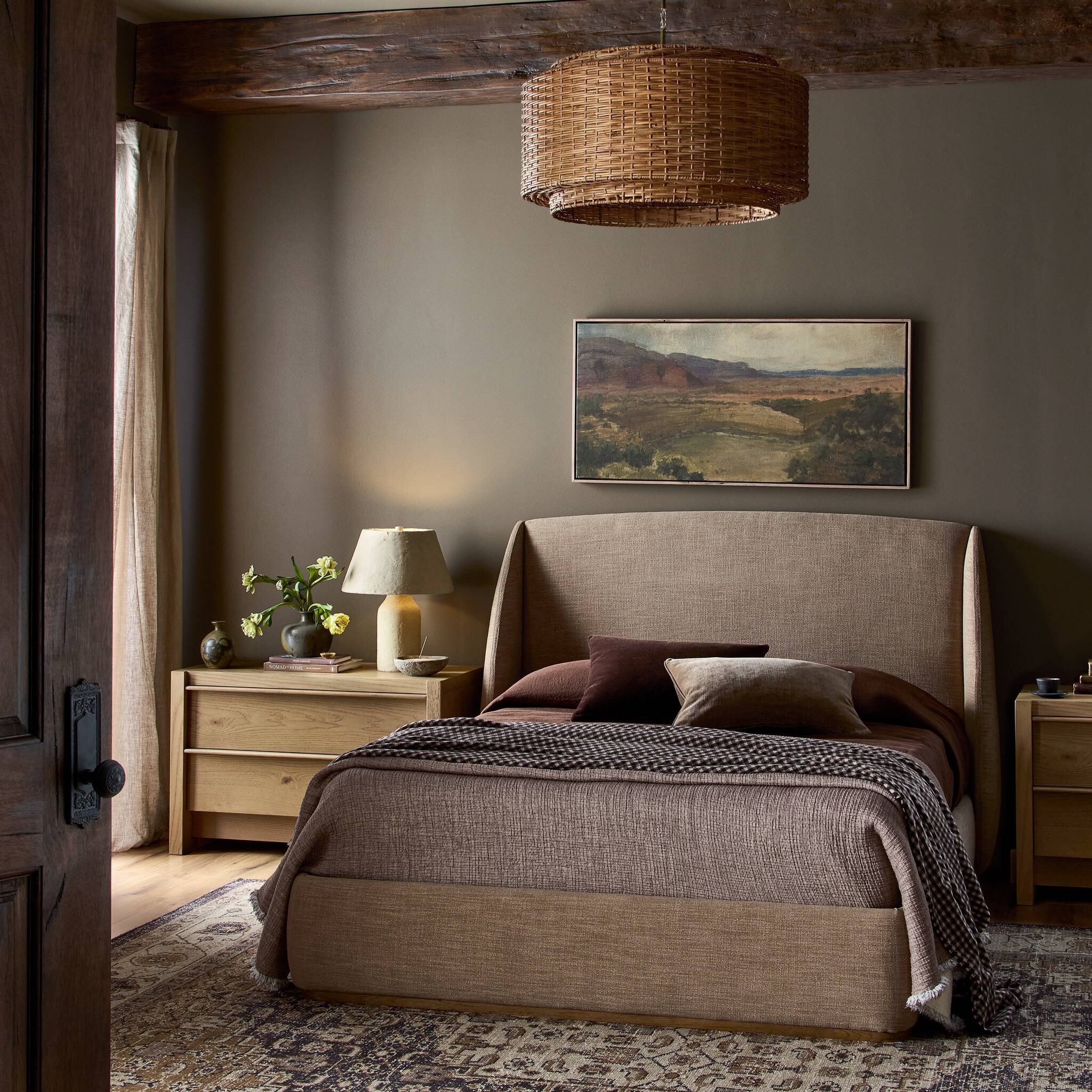 Maeve Upholstered Bed - Laken Taupe - Image 3