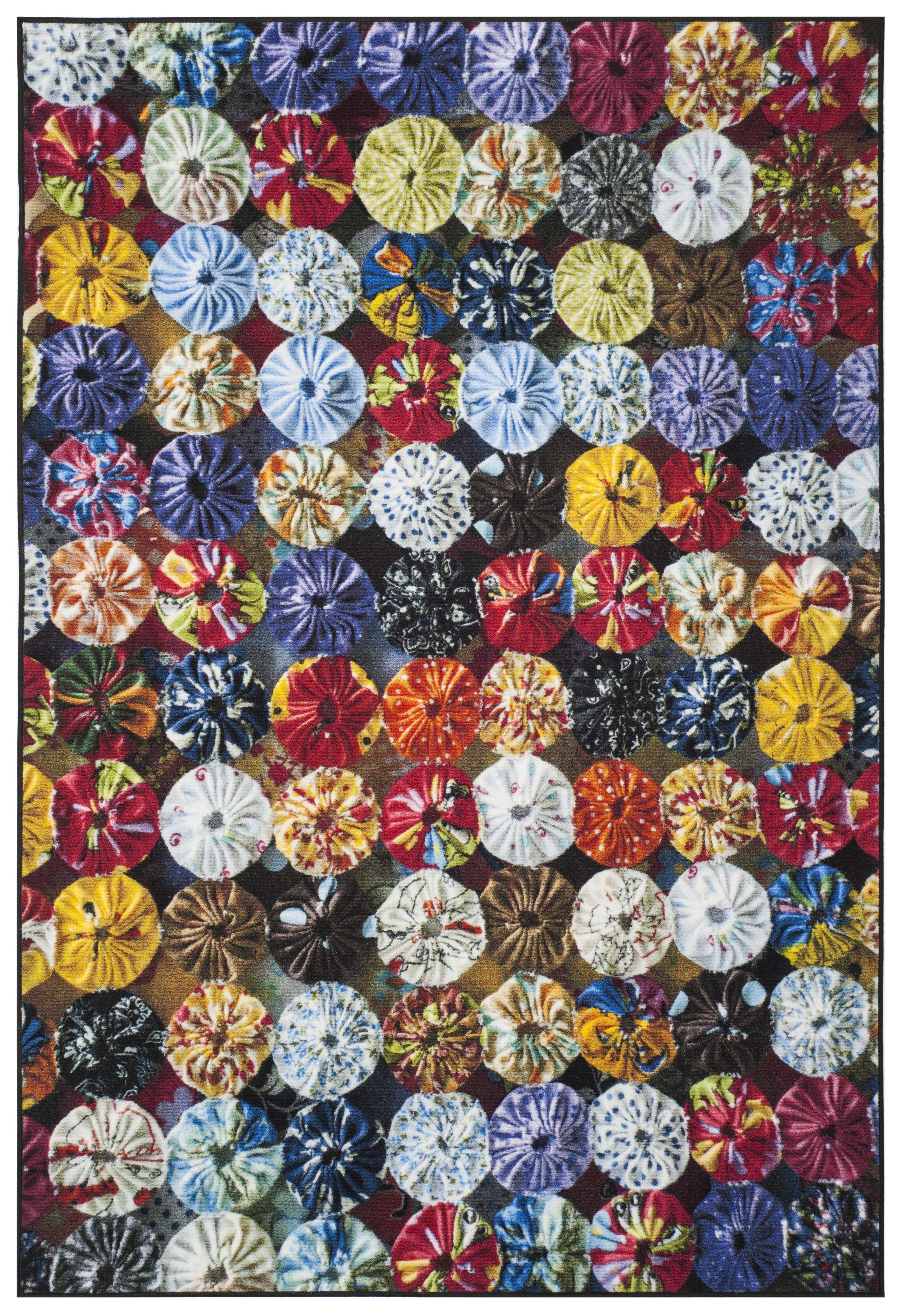 Arlo Home Woven Area Rug, AZT207R, Red/Multi,  4' X 6' - Image 0