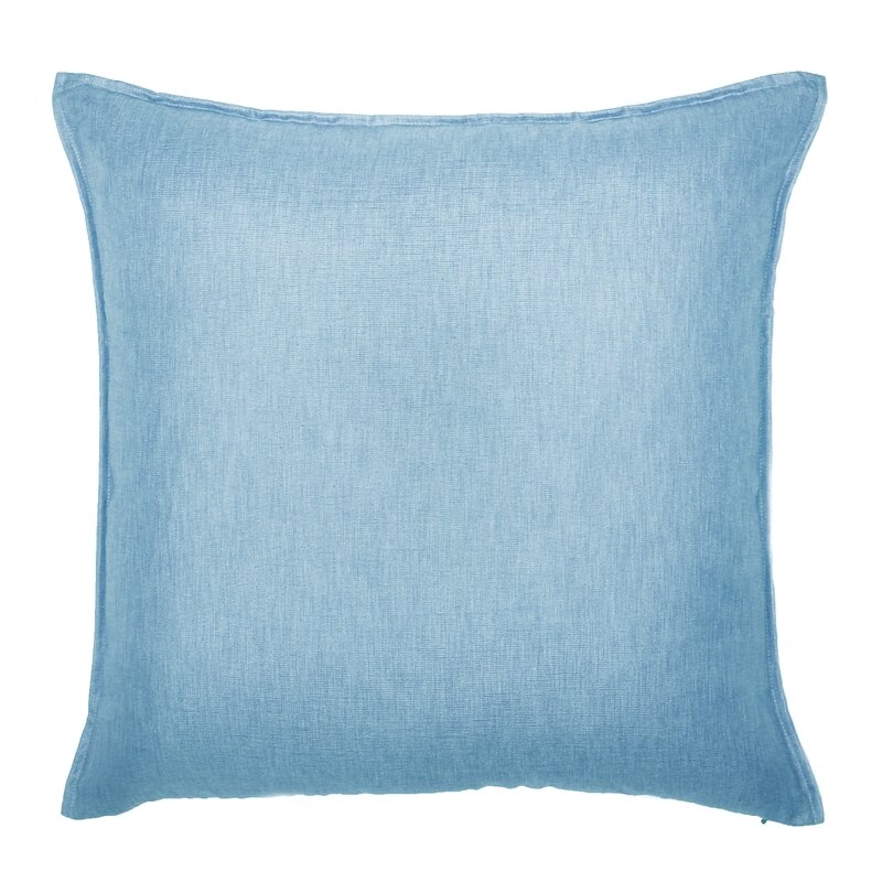 TOSS by Daniel Stuart Studio Feathers Throw Pillow Color: Sky Blue - Image 0