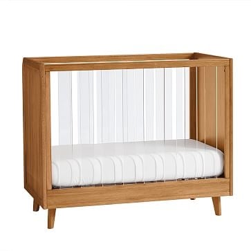 Sloan, Acrylic Side Crib, White - Image 1