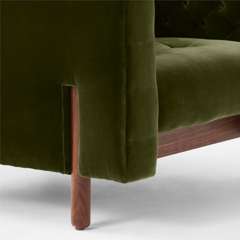 Marconi Tufted Green Velvet Accent Chair by Gianfranco Frattini - Image 6