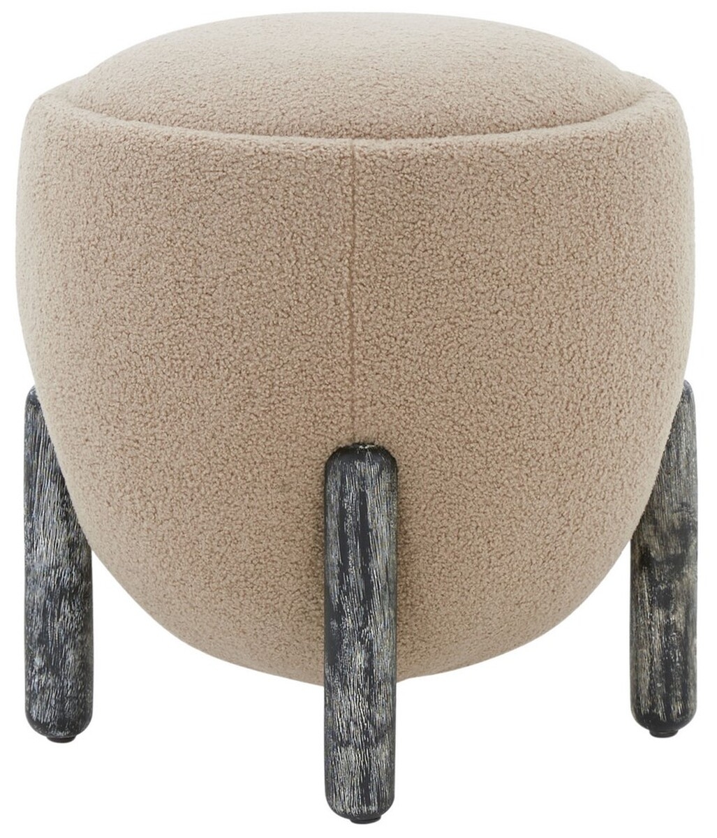 Clarabella Upholstered Ottoman - Brown / Black - Image 0