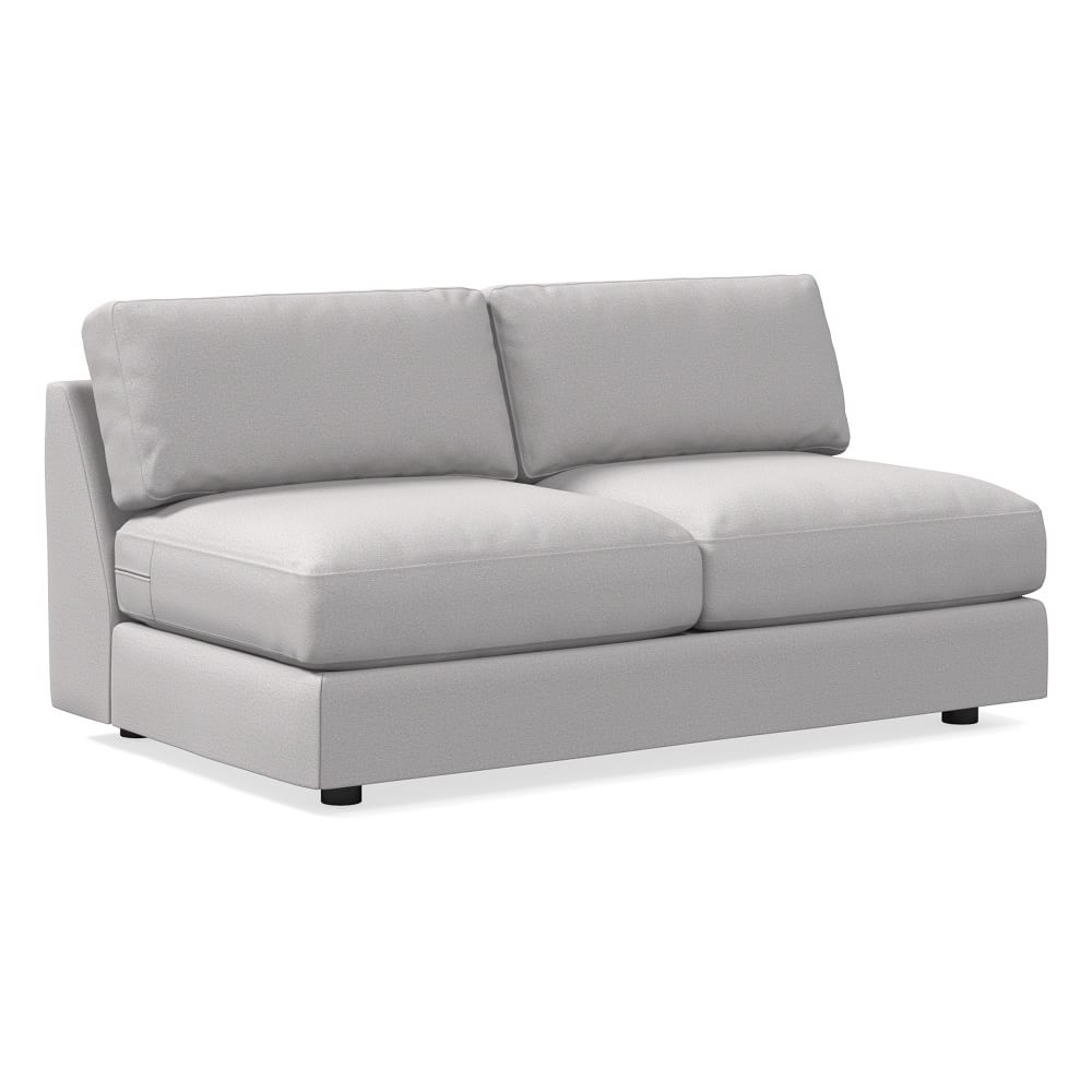 Urban Armless Loveseat, Poly, Performance Chenille Tweed, Frost Gray, Concealed Supports - Image 0