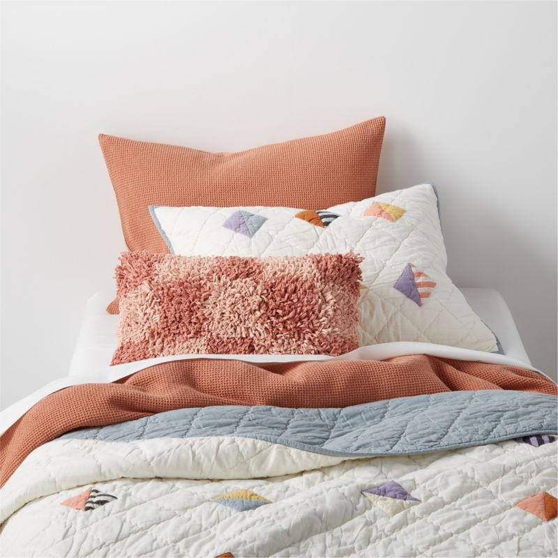 Scoop Clay Waffle Weave Organic Cotton Kids Pillow Sham - Image 4