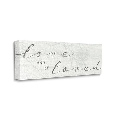 Love And Be Loved Phrase Charming Cursive Text - Image 0