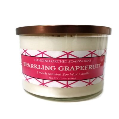 Sparkling Grapefruit Scented Jar Candle - Image 0