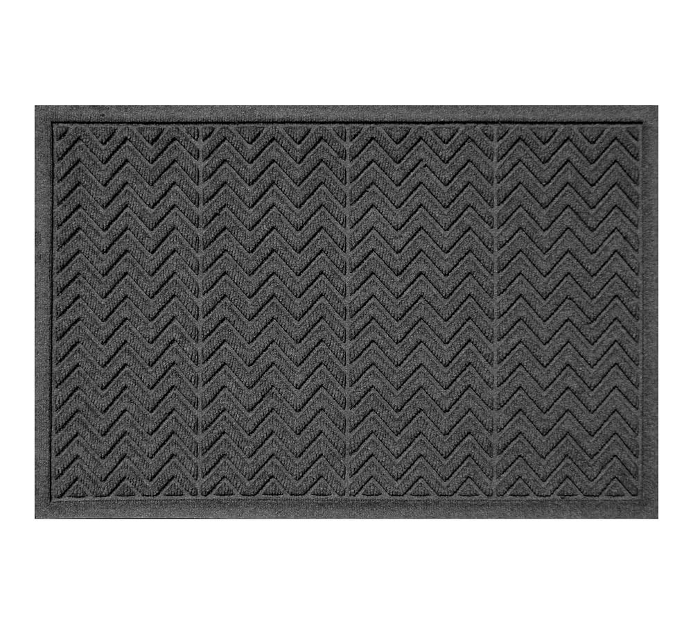 Waterhog Chevron Doormat, 2 x 3', Charcoal - Image 0