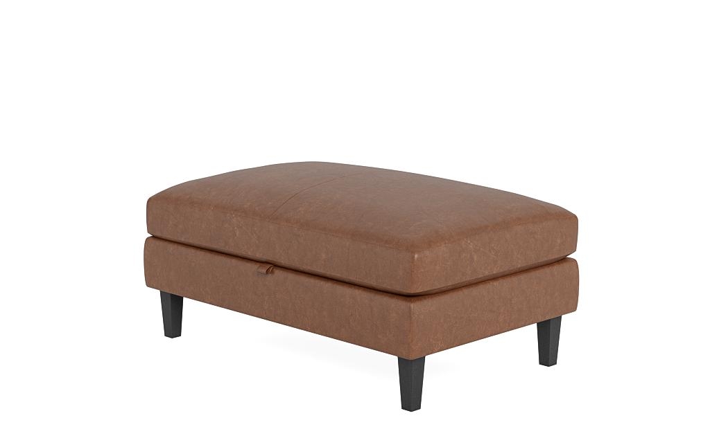 Sloan Leather Storage Ottoman - Image 2