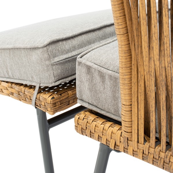 Indoor-Outdoor Narda 5 Pc Lounger Set - Natural/Grey - Safavieh - Image 3