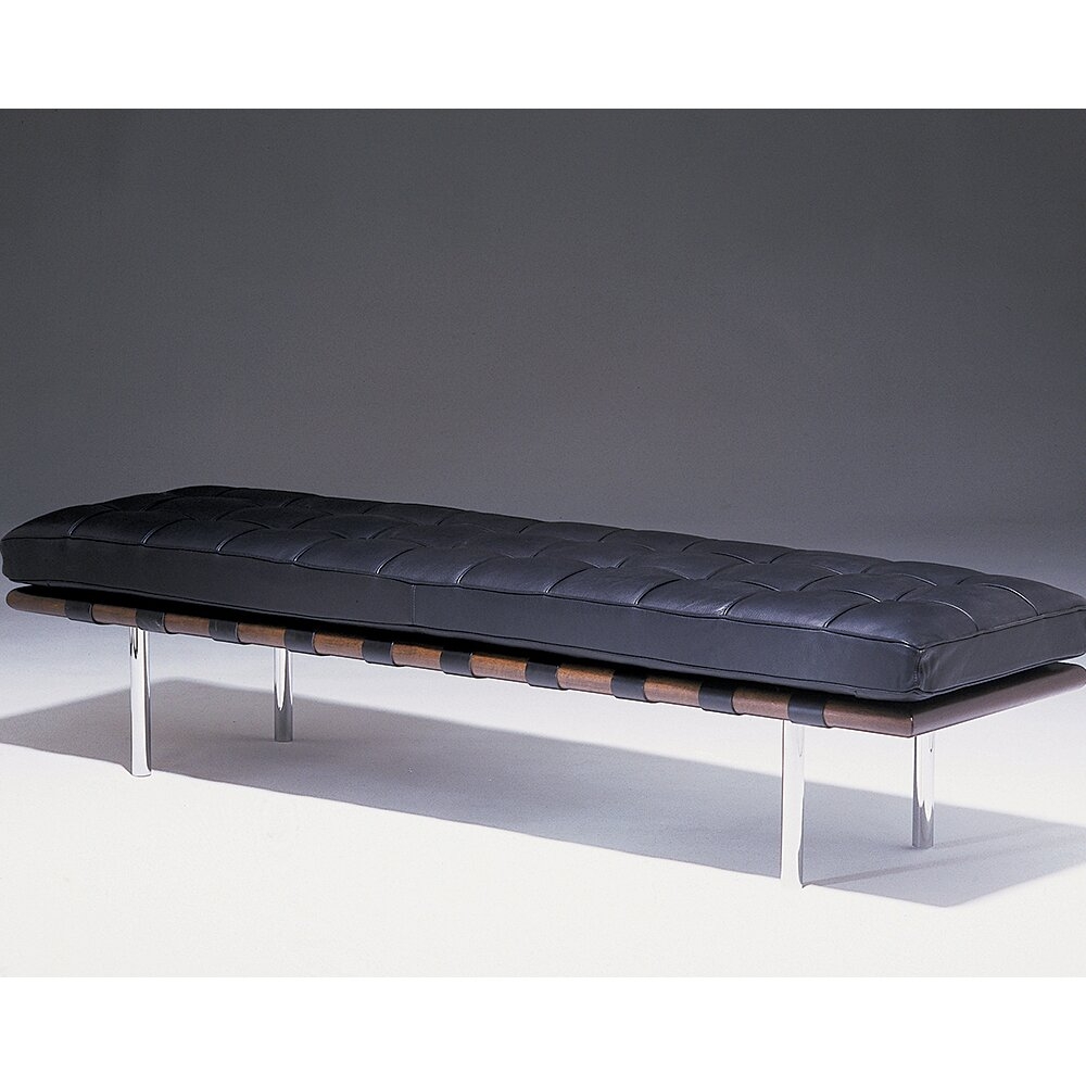 Gordon International Mies Van der Rohe Leather Bench - Image 0