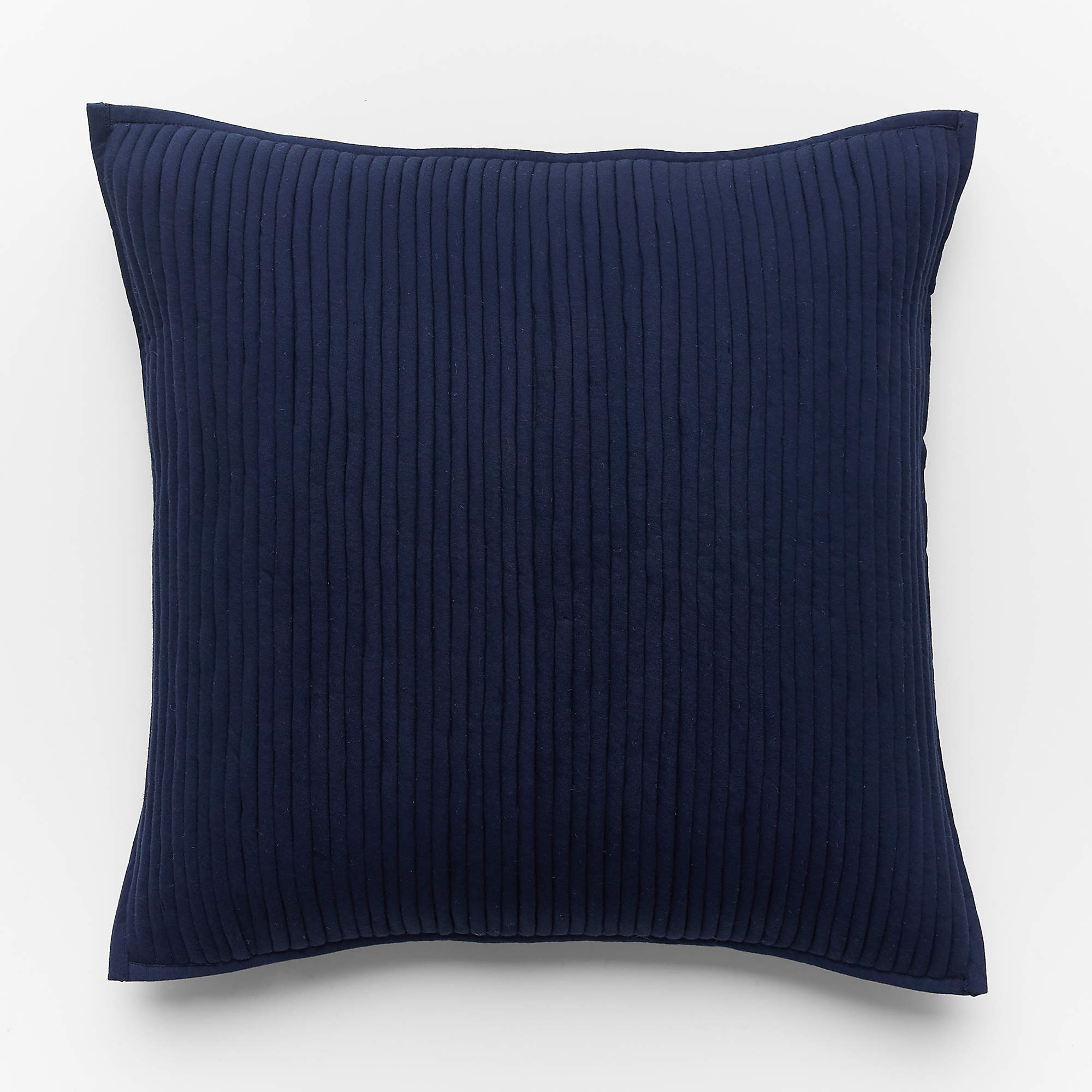 Sequence Navy Throw Pillow with Feather-Down Insert 20" - Image 0