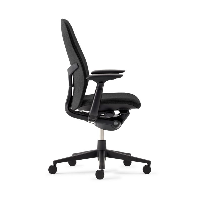 Haworth Zody Upholstered Charcoal Office Chair - Image 2