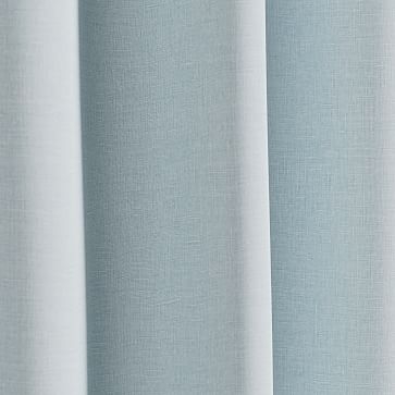 European Flax Linen Melange Curtain, Silver Mist, 48"x96" - Image 1