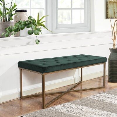 Kennardi Upholstered Bench, Green - Image 0