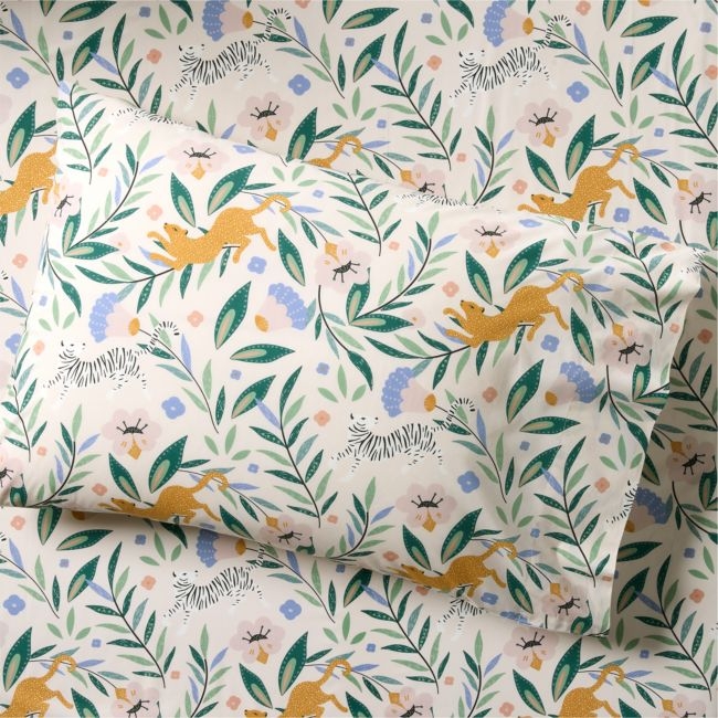 Stay Cool Midnight Marrakech Tiger Organic Cotton Kids Pillowcase - Image 0