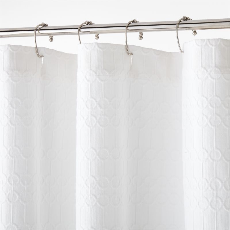 Emery Organic Cotton Matelasse Shower Curtain - Image 2