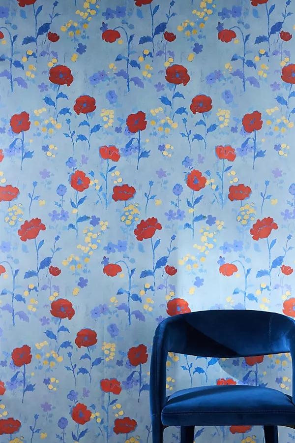 Large Scale Poppies Wallpaper - Image 0