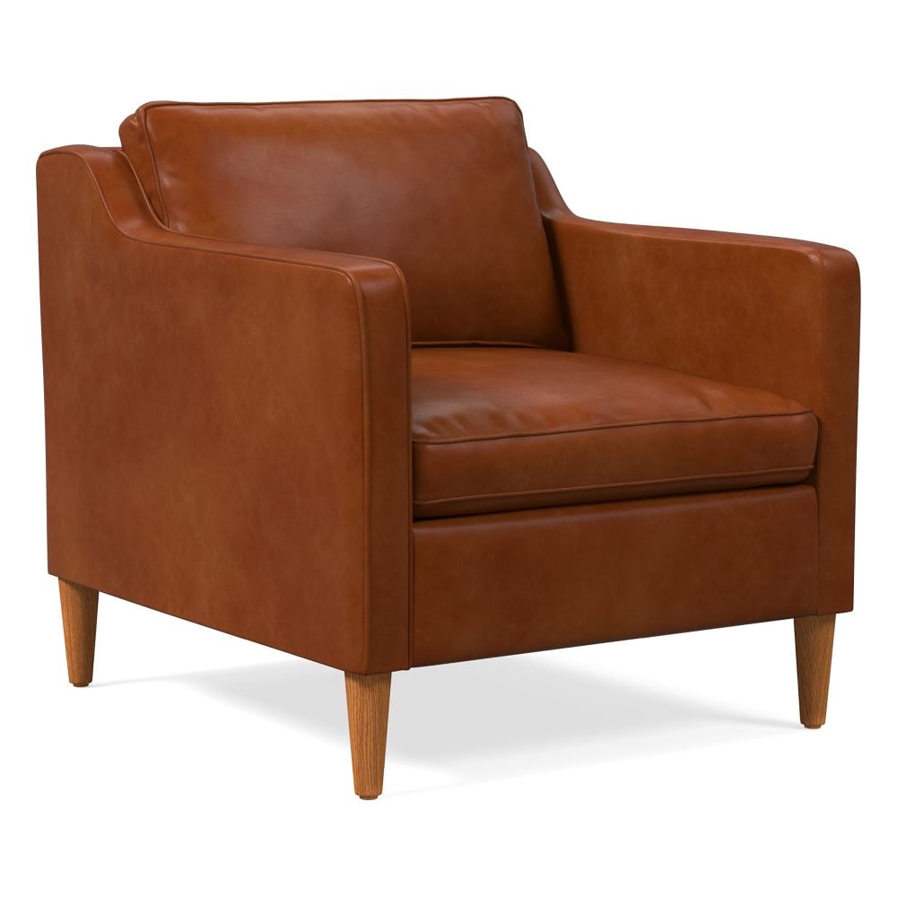 Hamilton Chair, Poly, Vegan Leather, Saddle, Almond - Image 0