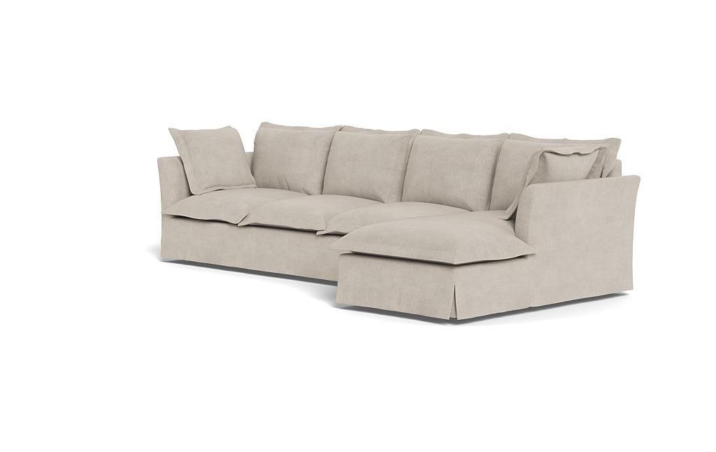 Skylar Slipcovered 4-Seat Right Chaise Sectional - Image 2