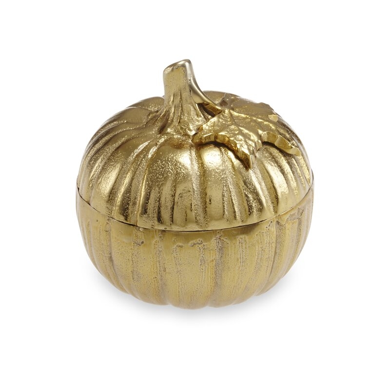 Julia Knight Inc Luxe Lodge Pumpkin Glam Decorative Bowl - Image 0