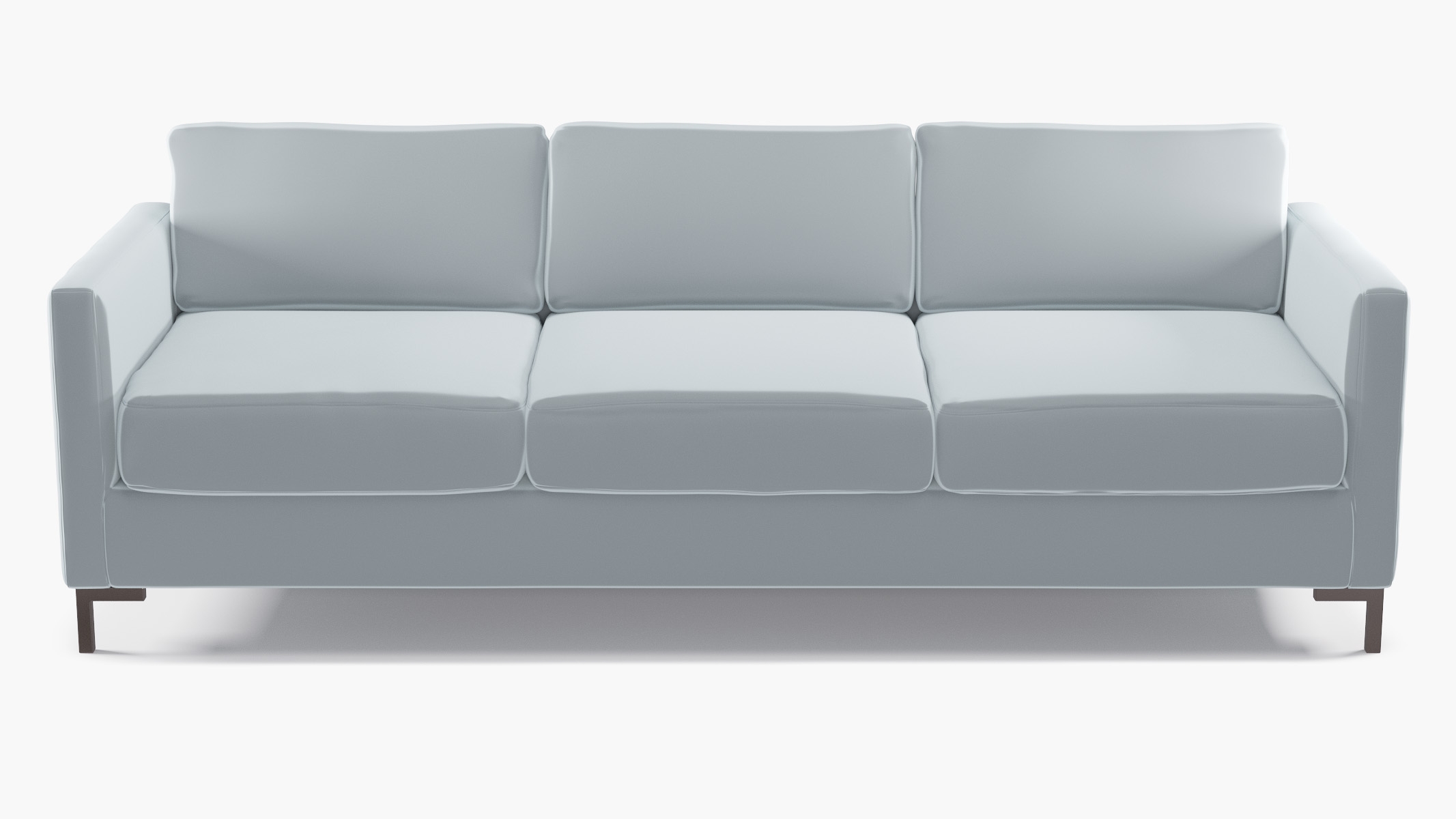 Modern Sofa, Sterling Performance Velvet, Bronze L Leg - Image 0