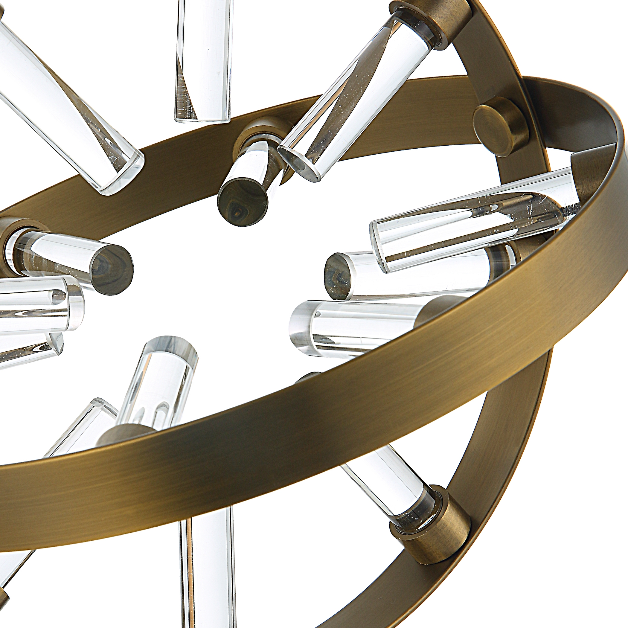 Realm Spherical Brass Sculptures Set Of 2 - Image 3