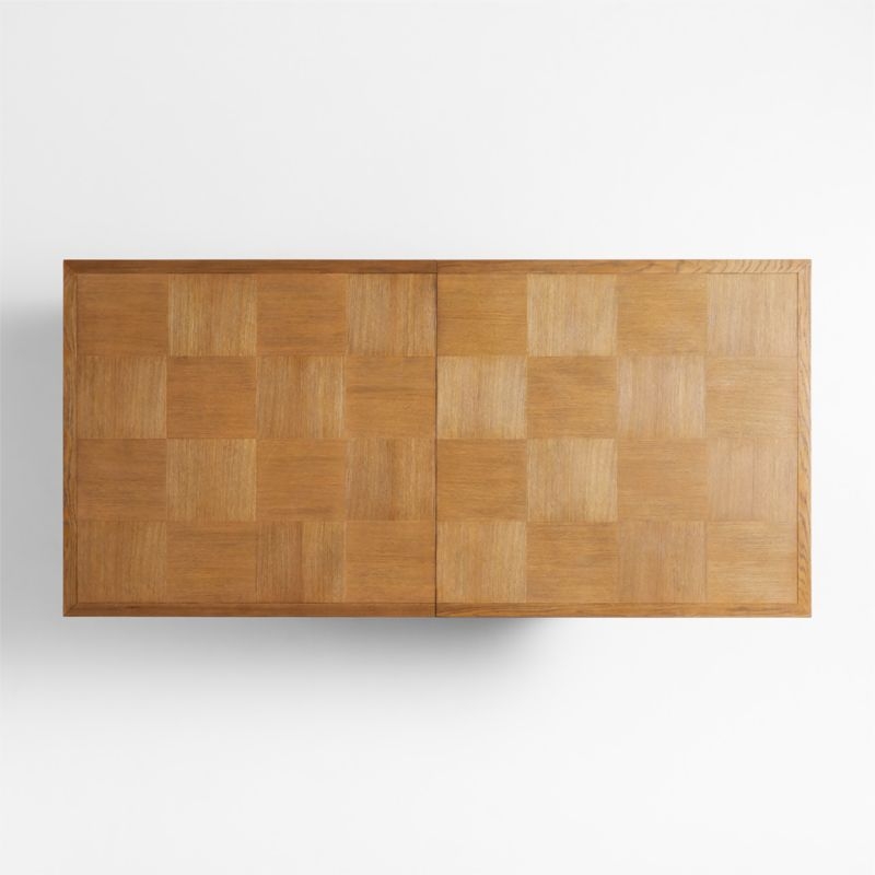 Pierre 82"-101" Light Brown Oak Wood Extendable Dining Table - Image 9