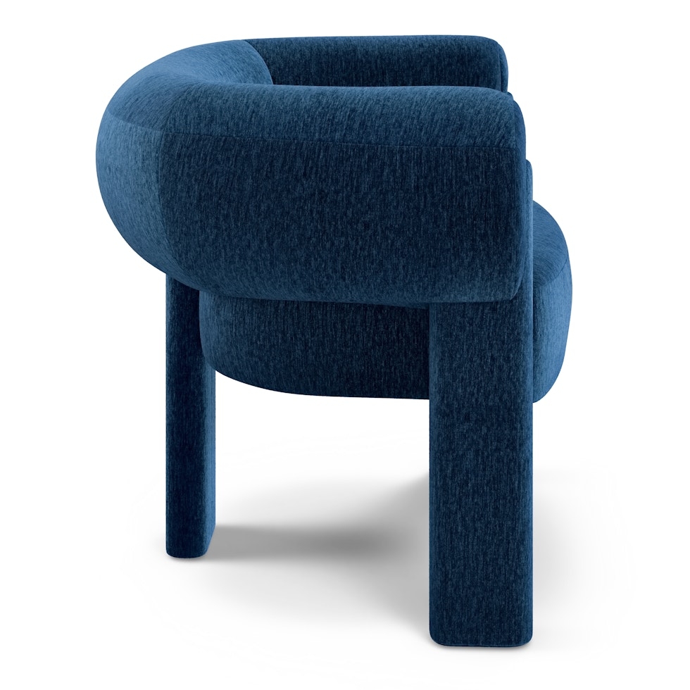 Everse 33.5" Velvet Lounge Chair - Melange Twilight - Image 2