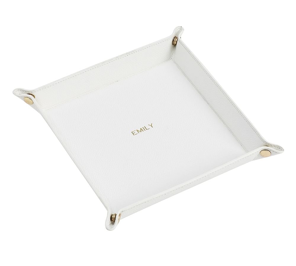 Quinn Jewelry Box, Medium 10" x 8.75", White, Foil Debossed - Image 0