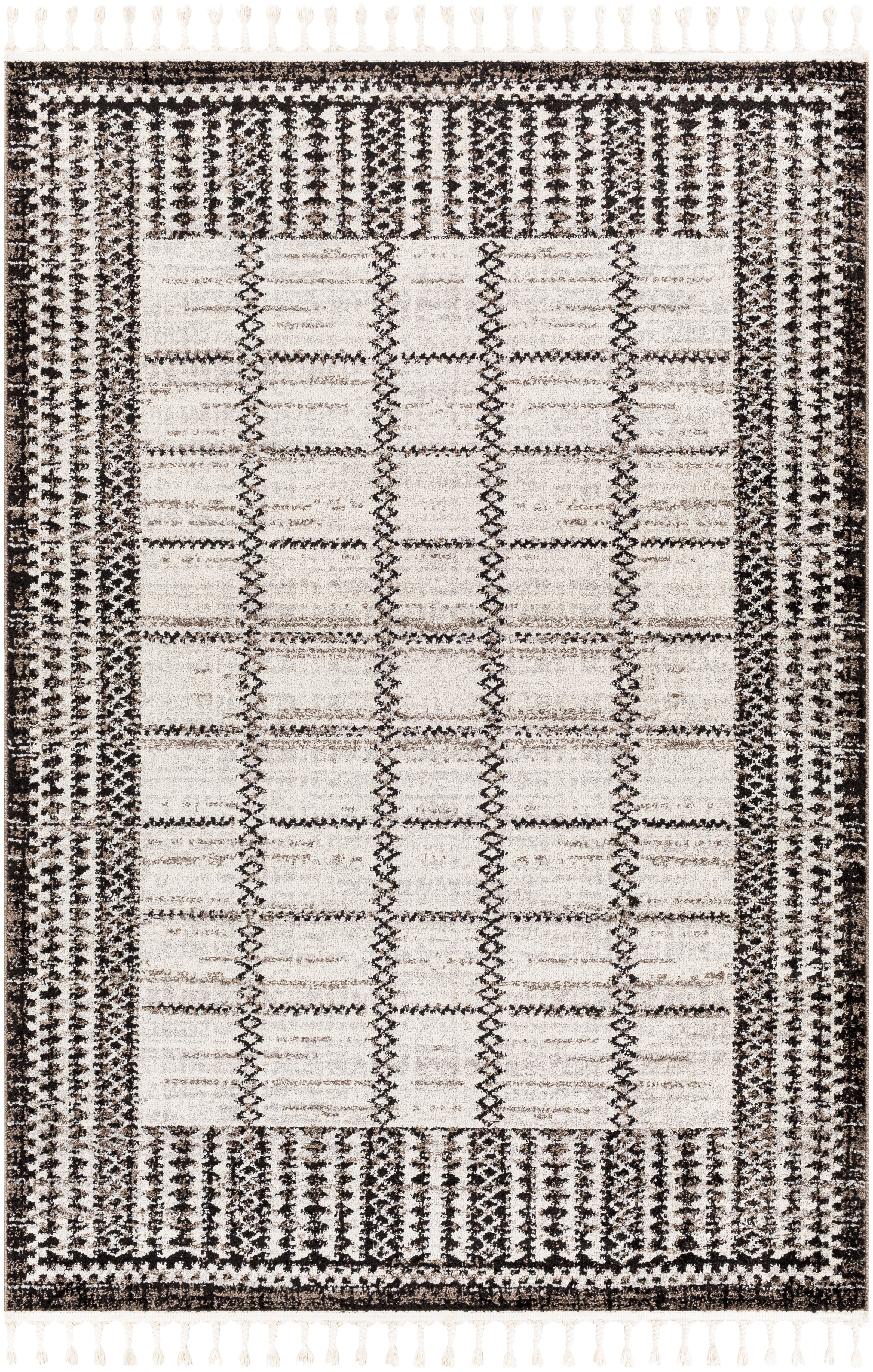 Blackburn Black Indoor 9'2" x 12' Machine Woven Rug - Image 0