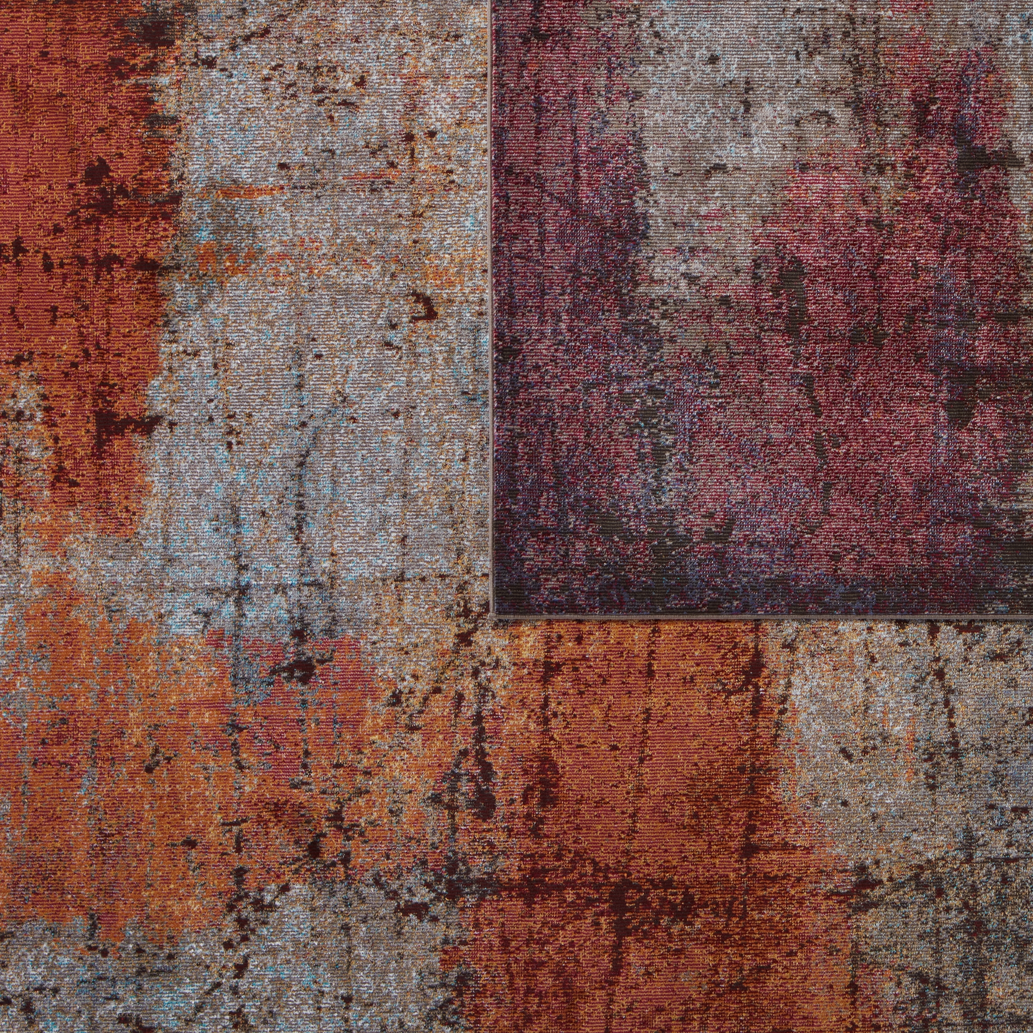 Vibe by Hoku Abstract Orange/ Light Blue Area Rug (10'X14') - Image 9