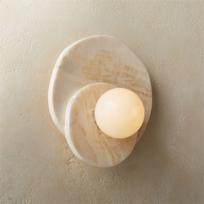 Astr White Onyx Wall Sconce - Image 1